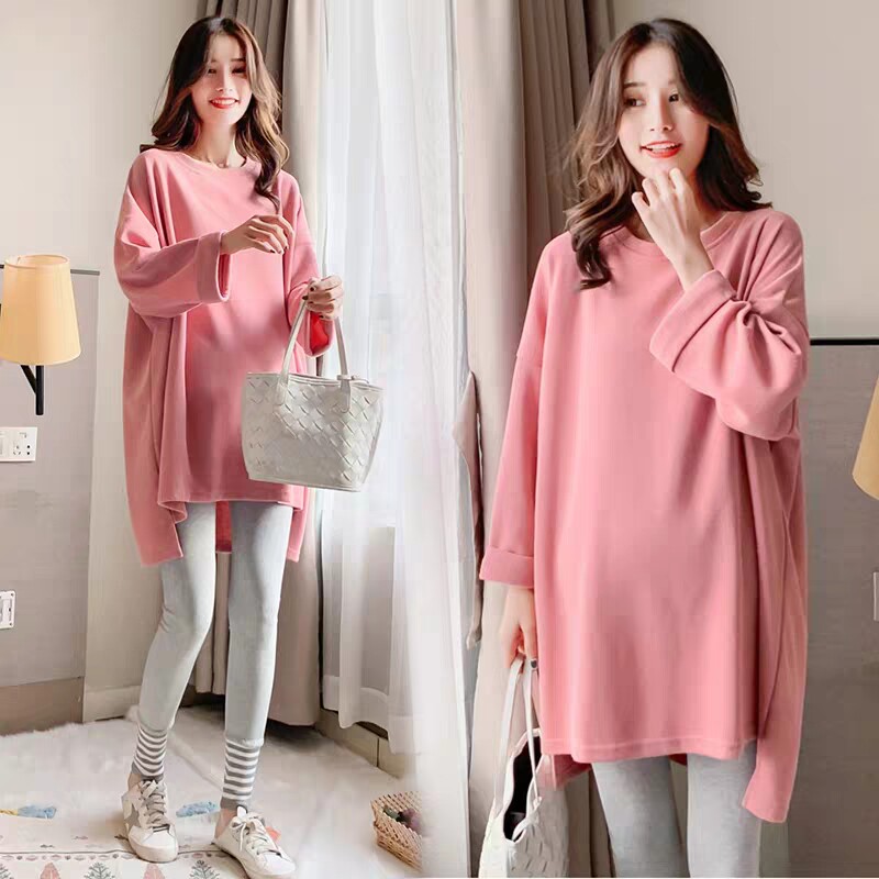 Pregnant women fashion hot mom personality 2021 new spring suit fashion sweaters in the long spring and autumn blouse women