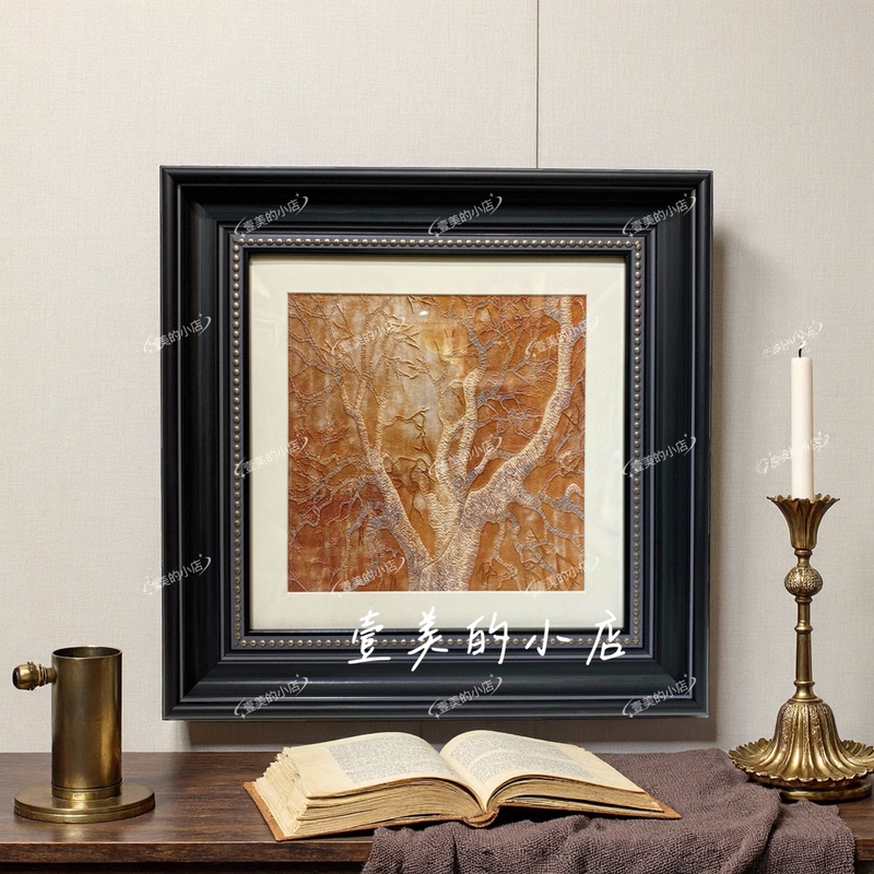 Model Room Small Decorative Painting Frame Display Stand Small Hanging Painting Living Room Bedside Corridor Small Painting Black Frame