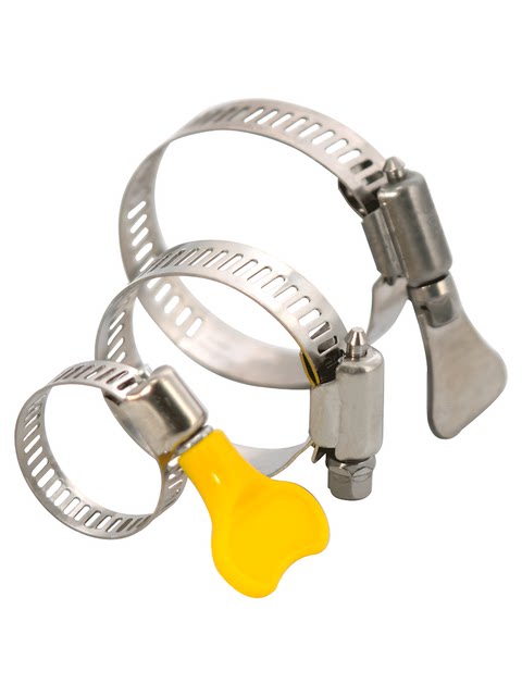 Free shipping 304 stainless steel handle type throat clamp hand twisting clamp clamp pipe hose water pipe gas pipe washing machine pipe card
