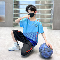男童夏装套装夏季2024新款洋气男孩速干篮球服运动球衣儿童夏款潮