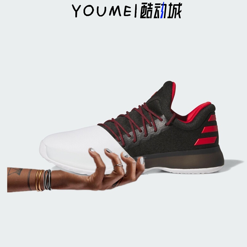 Adidas Harden Vol.1 Pioneer Harden 1 Replica Low-Top Basketball Shoes White Black Red Lc5090 Adidas Harden Vol.1 Pioneer Harden 1 Replica Low-Top Basketball Shoes White Black Red Lc5090