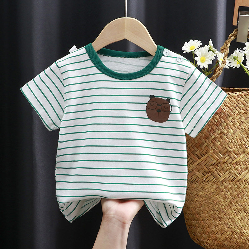 Summer Baby Short Sleeve T-shirt cotton baby clothes children round girl child half-sleeve boy summer dress