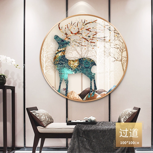 2023 Новый 5D Diamond Driald Brilling Elk Living Room Круглая круговая ручная точка тибетская поперечная поперечная Emprocery European