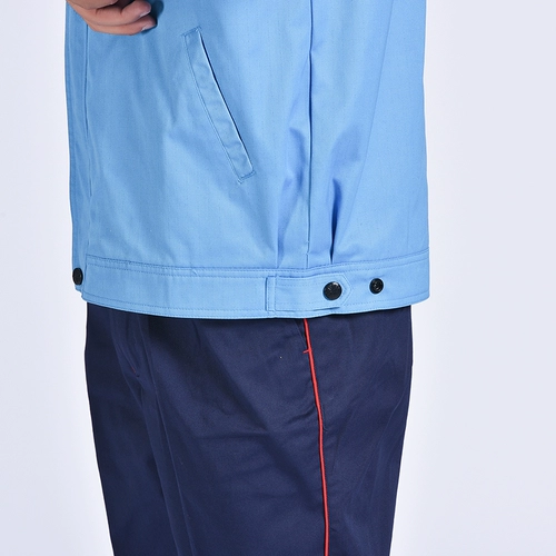 Синий комплект для работы подходит для мужчин и женщин