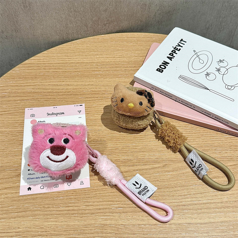 Plush Strawberry Bear Suitable for Samsung Buds3 Pro Earphone Case, Samsung Buds2 Pro Wireless Bluetooth Protective Case, Buds Live for Women, Buds Fe for Men, Samsung Buds3