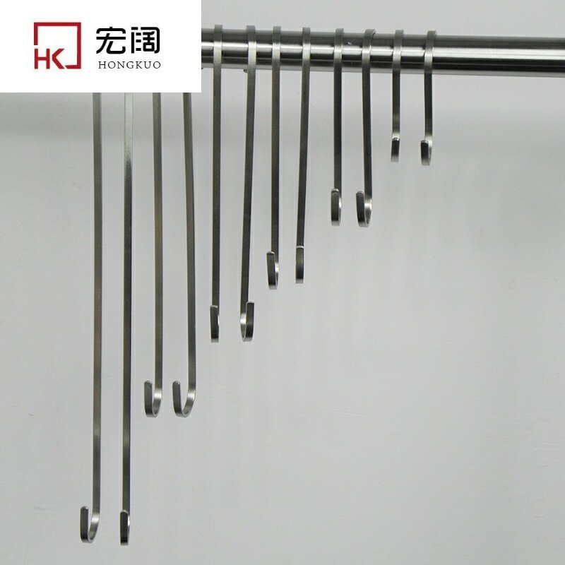 Clothing store display props accessories Stainless steel extended S hook wall display rack Coat decoration gold and silver s hook