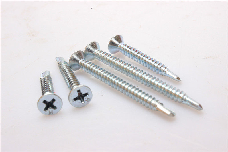 Drilling tail self-drilling flat-head scraping drill tail cross dovetail screw M4 2 * 13-50mm