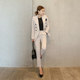 Suit suit female 2019 spring new Korean version OL temperament professional suit jacket slim plaid casual trousers