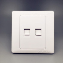 Dual telephone socket two-position dual-port telephone line interface wall switch panel type 86