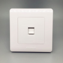 Single telephone socket one single telephone line interface wall switch panel white concealed type 86