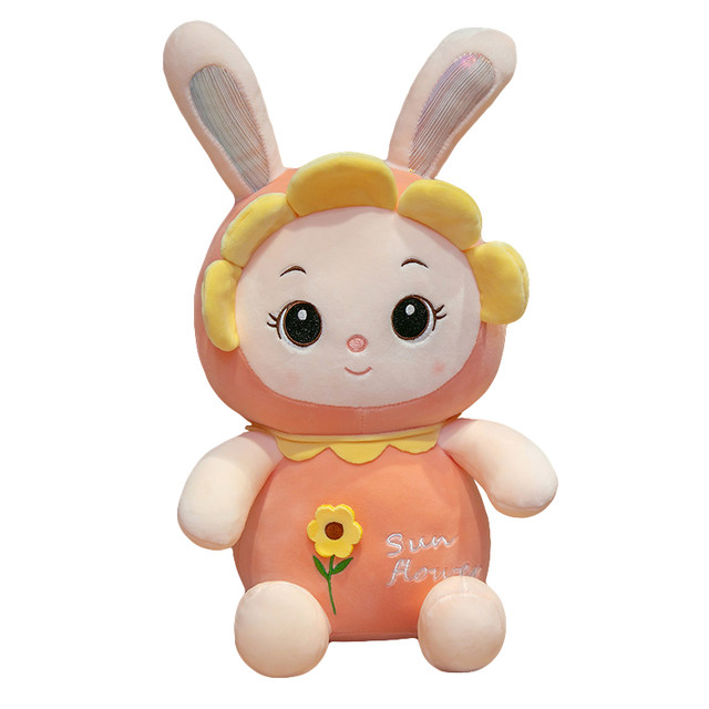 Rabbit plush toy ສີຂາວ rabbit doll ຂອງເດັກນ້ອຍ doll ນອນ pillow ຂະຫນາດໃຫຍ່ນອນ rag doll ຂອງຂວັນສໍາລັບເດັກຍິງ