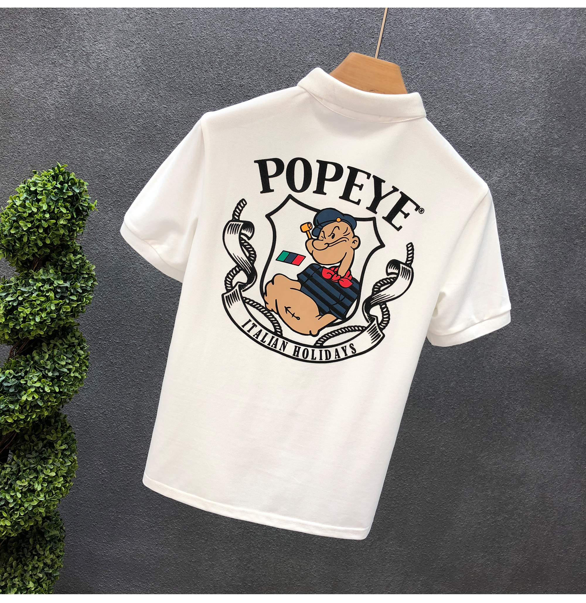 Cartoon printed Polo shirt, t-shirt, trendy brand, youth 2023 summer new men's short collar and half sleeved_voghion.com