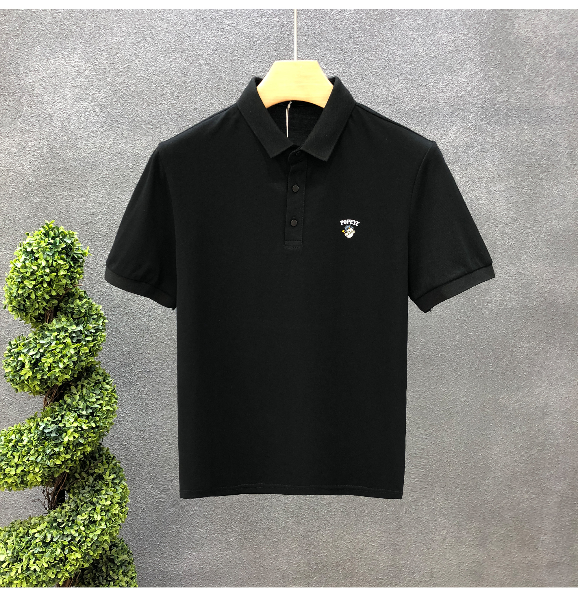 Cartoon printed Polo shirt, t-shirt, trendy brand, youth 2023 summer new men's short collar and half sleeved_voghion.com