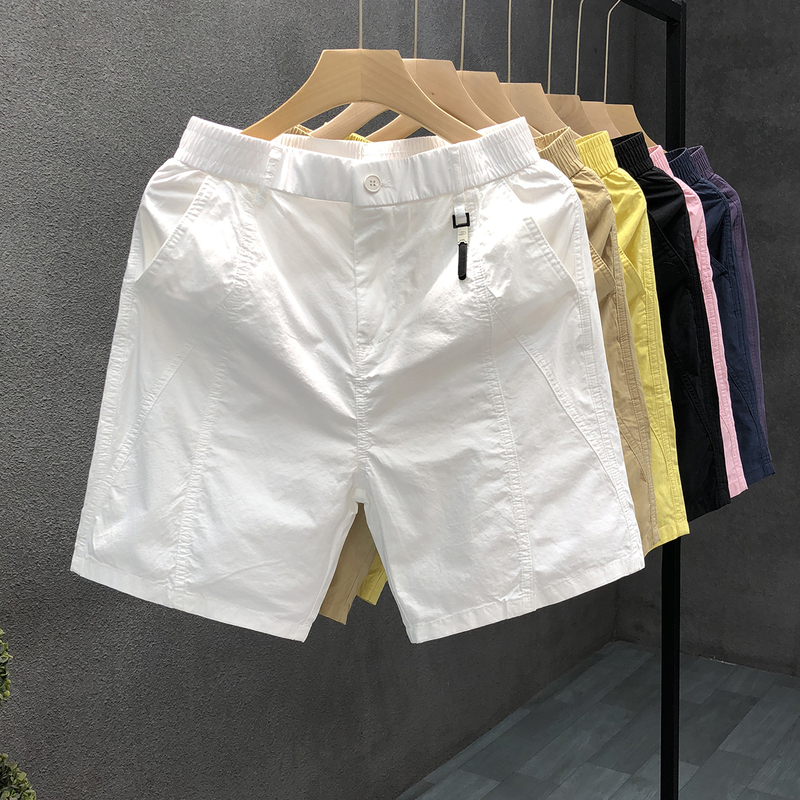 High-Quality Popular Casual Shorts for Men, Simple White Five-Point Shorts, 2026 Summer New Men's Beach Shorts
