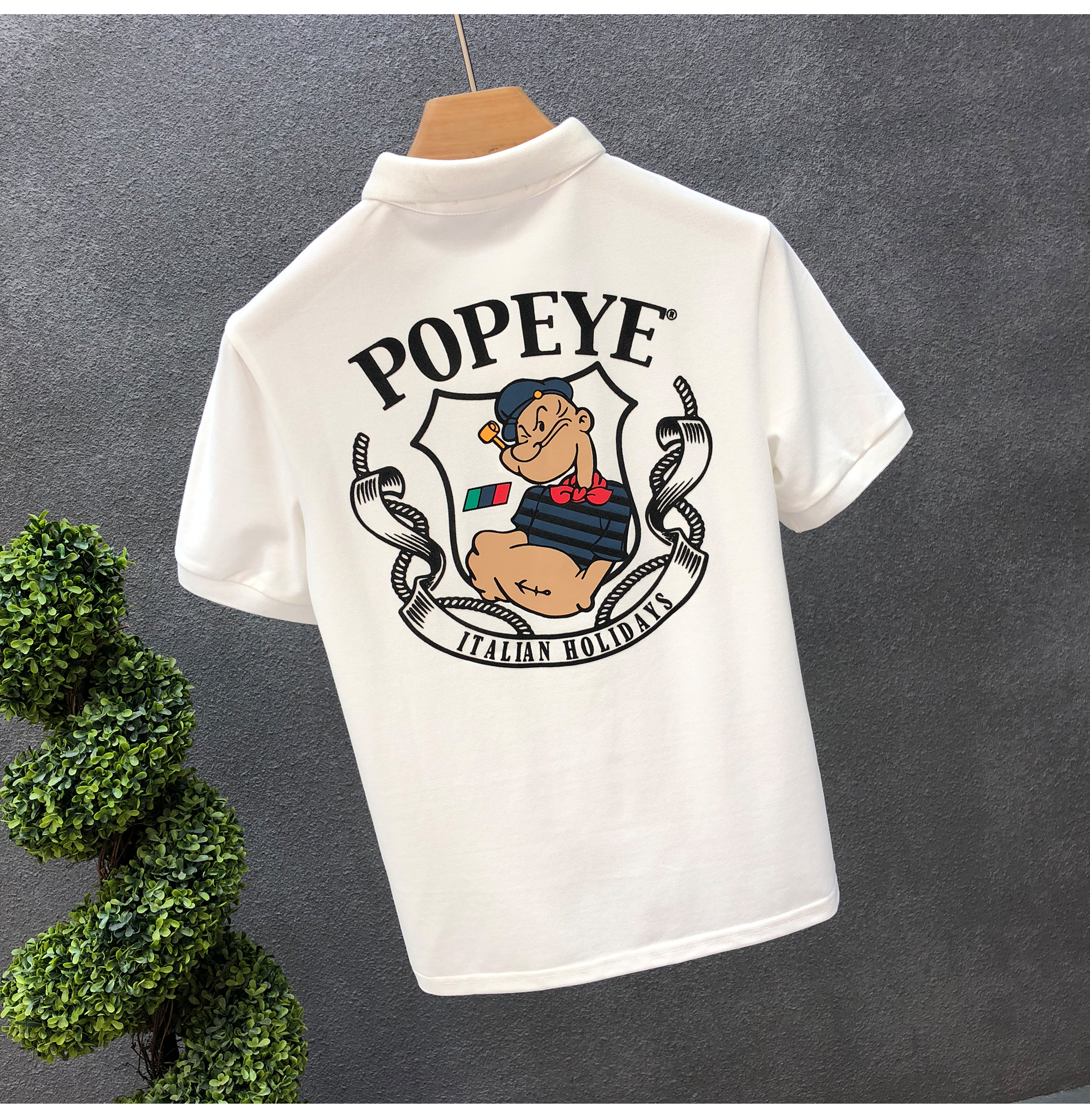 Cartoon printed Polo shirt, t-shirt, trendy brand, youth 2023 summer new men's short collar and half sleeved_voghion.com