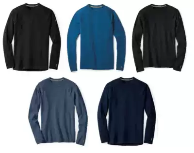 Smartwool NTS MID 250 men's merino wool medium round neck underwear quick-drying perspiration and warmth