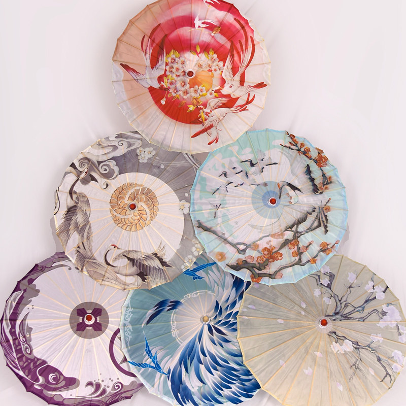 Sword Triple Oil Paper Umbrella Rain Protection Sunscreen Luzhou Oil Paper Umbrella Cos Oil Paper Umbrella Play Umbrella Roumbrella Play Fish