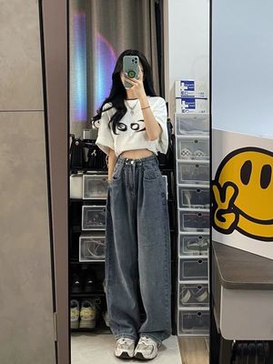 taobao agent Retro jeans, pants, trend of season, high waist, fitted