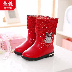 新款冬天穿的 儿童冬季鞋女孩长靴子女童公主