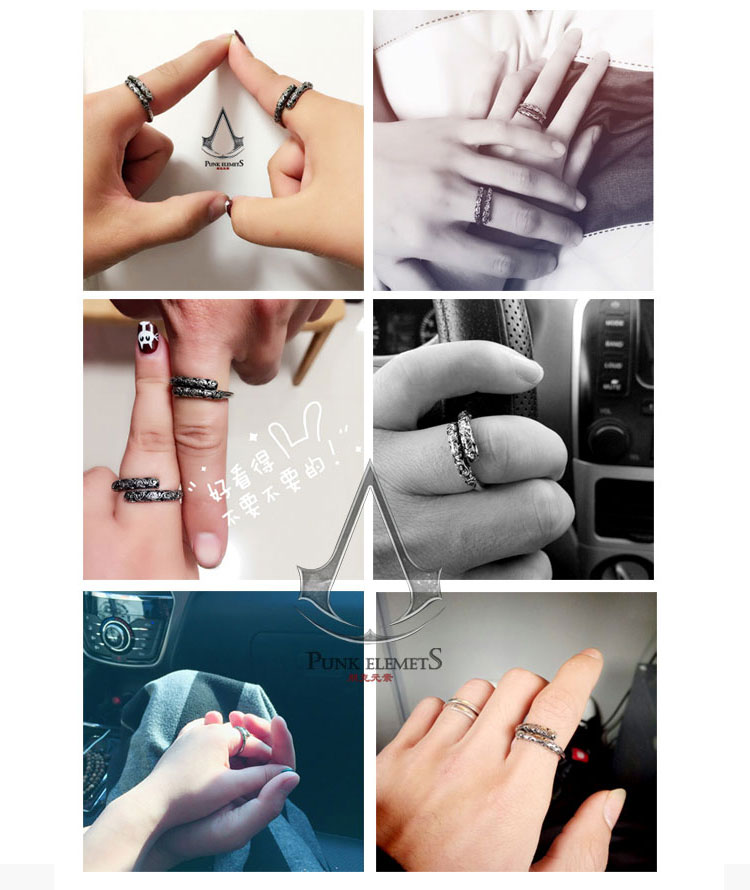 Bague homme PUNK ELEMENTS en Acier au titane - Ref 3088117 Image 30