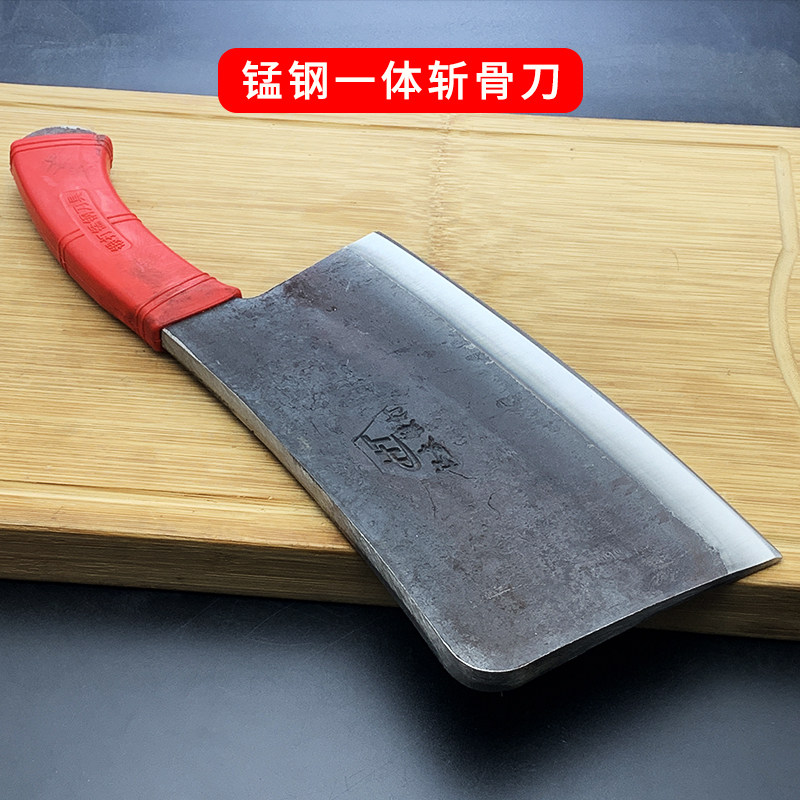 Manual forge of manganese steel decapitated knife Heavy integrated chopping bone chopping bone knife commercial selling meat big bones professional with knives