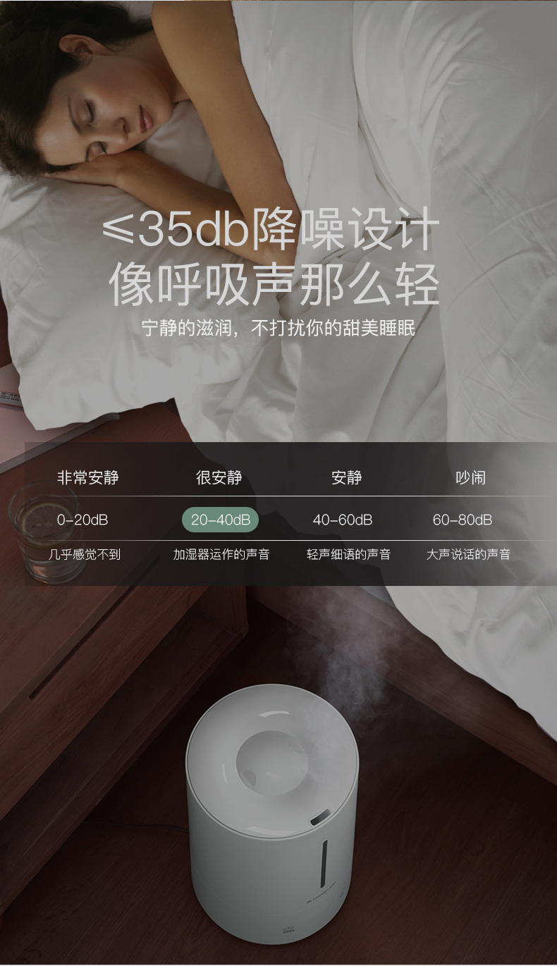 máy xông tinh dầu xiaomi hl Chigo độ ẩm nhà câm phòng ngủ phụ nữ mang thai bé công suất lớn điều hòa không khí ẩm nhỏ trên mặt nước - Máy giữ ẩm máy tạo độ ẩm cho cây