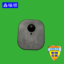  100 RF hard labels clothing anti-theft buckle supermarket anti-theft magnetic buckle clothes anti-theft buckle big black square with nails