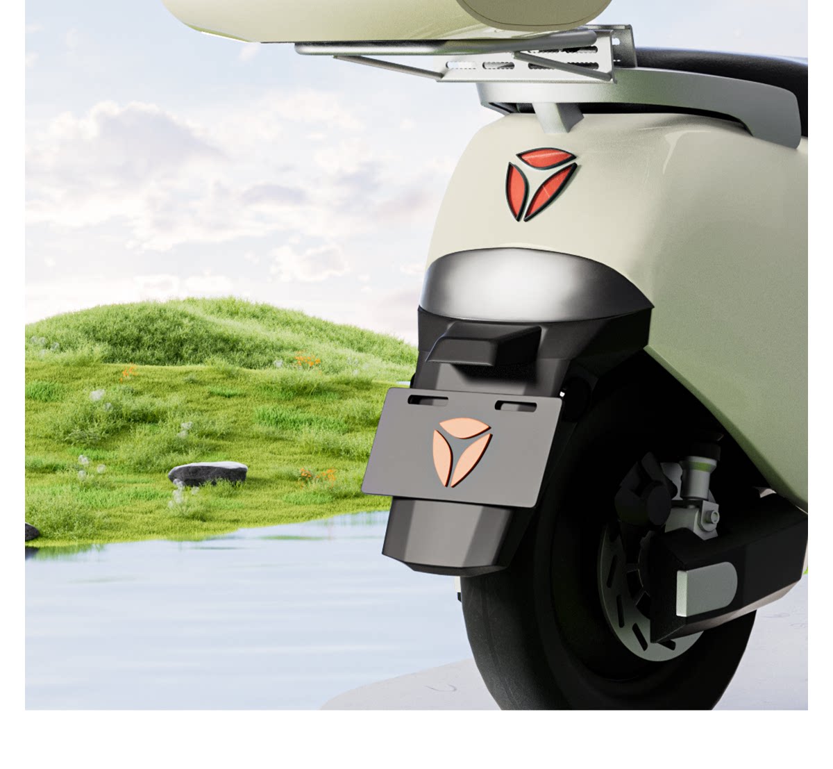 Electric vehicle rear trunk, suitable for Yadi, Aima, and Tailg electric bikes, with a universal backrest and large-capacity storage box