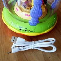Child hand slapping drum original charging line clapping drum charger baby drum power cord early to teach the rabbit story machine line