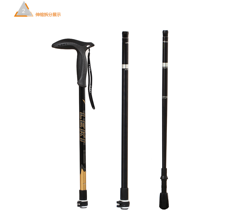 [Đức LEKI] gậy đi bộ leo núi có thể thu vào Lữ đoàn tay cầm T có khóa đi bộ nhanh KH6322081 - Gậy / gậy bán gậy gỗ cho người già	
