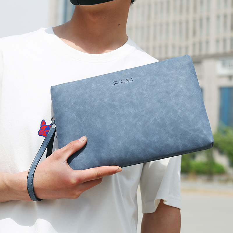 Men's Clutch Bag 2025 New Model Men's Bag Small Trendy Bag Clutch Envelope Bag Trendy Brand Leather Bag Wallet Bag Men's Money Bag