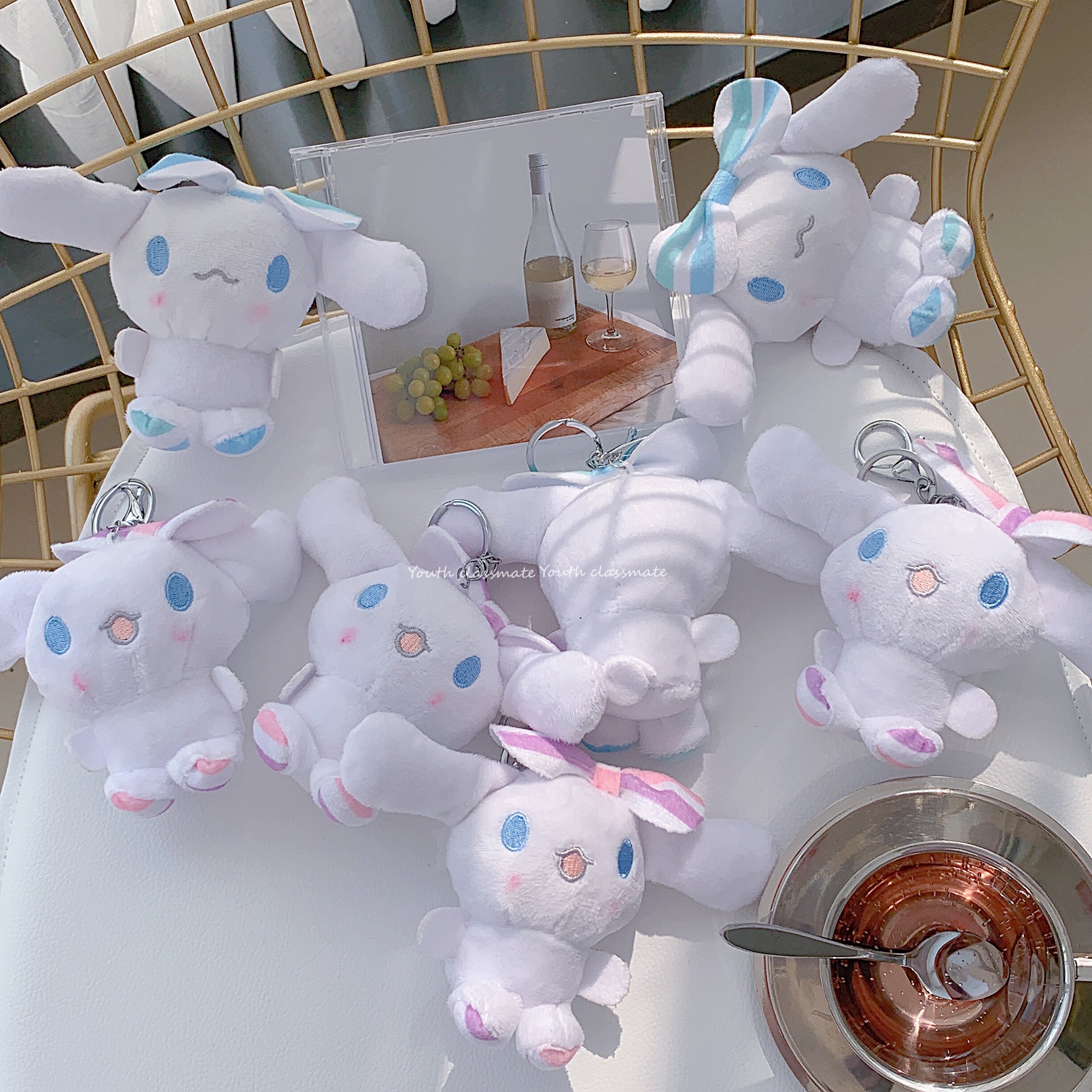 Cute Yugui dog plush doll key chain bag pendant small doll couple bag hanging car key chain