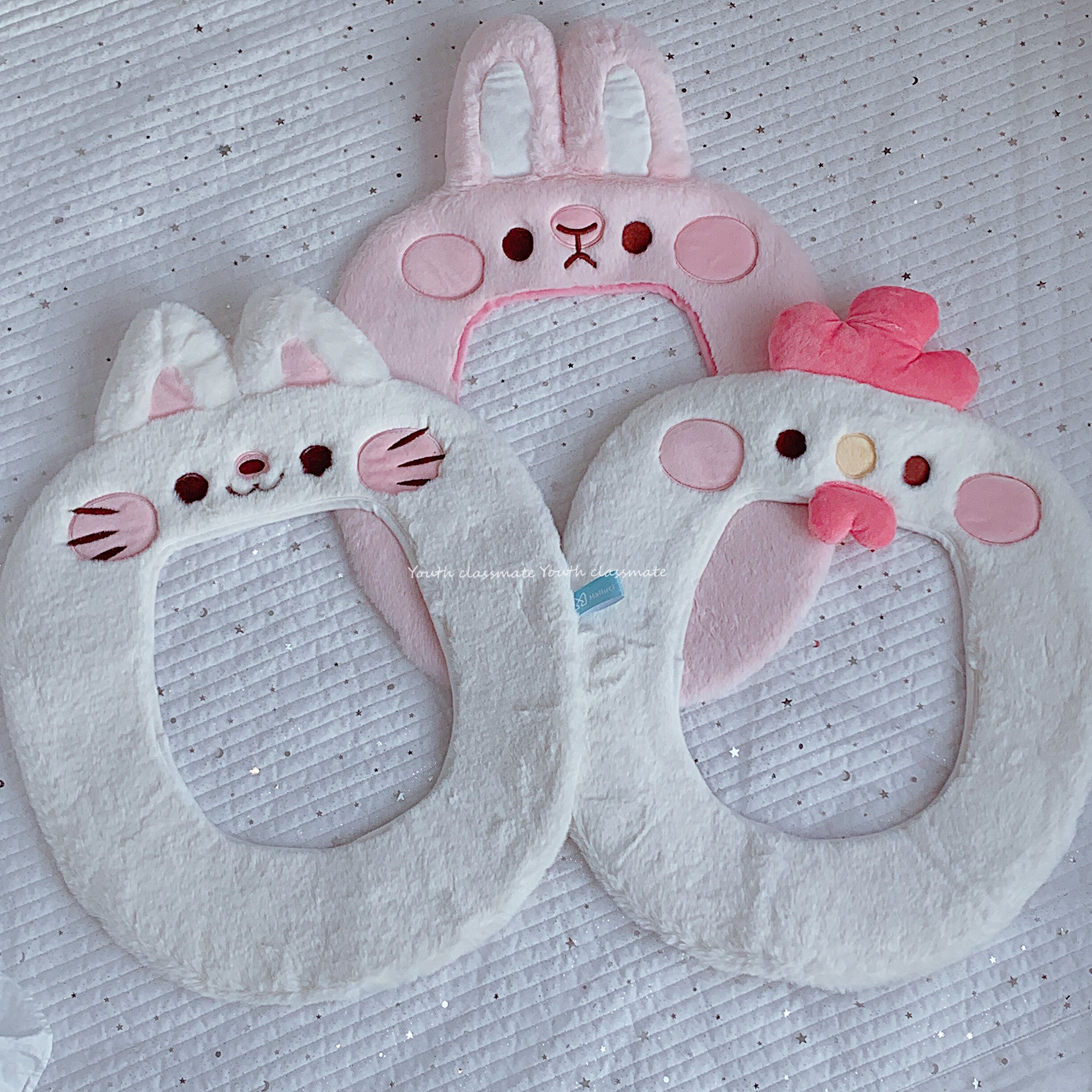 Ultra Cute Teenage Girl Hearts Autumn Winter New Cartoon Kitty Animal Toilet Circle Sit Poo Cover Home Plush Small Chicken Cushion