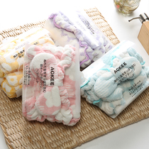 Dry hair cap super absorbent AOKEE cute Japanese Cloud Print dry hair cap hair strap two-piece set