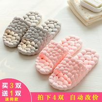 Summer home bathroom bath hollow slippers female couples summer indoor non-slip water leak massage sandals men