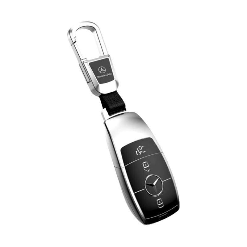 First-Layer Cowhide Leather Car Keychain for Men, High-End Keychain Pendant, Premium Feel, Anti-Lost Key Chain Accessory, Laser