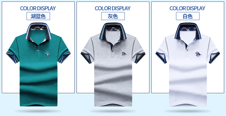 Mùa hè áo thun cotton ngắn tay kẻ sọc nam ve áo cotton mỏng co giãn nam kinh doanh POLO áo sơ mi nam tay ngắn ao polo
