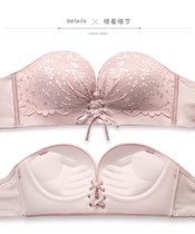 Removable shoulder strap strap lady LB bra lace without steel lace wedding dress gathering on the box