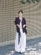 Super White and Purple Atmospheric Sweater Cardigan Jacket for Women, New Autumn Korean Style Casual Loose Knit Top