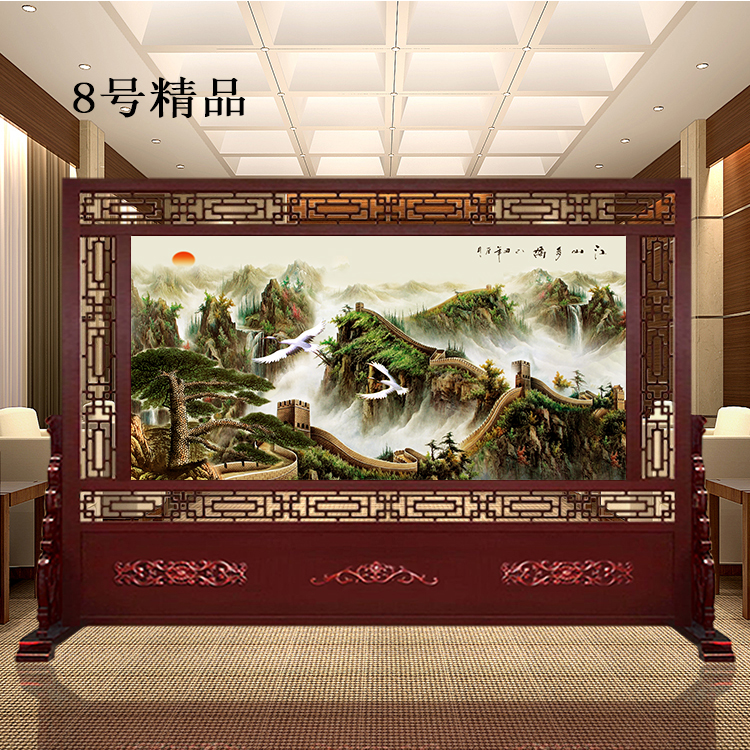 Tùy chỉnh màn hình hiên gỗ rắn phân vùng cảnh quan toàn vẹn phong cách Trung Quốc phòng khách công ty văn phòng khách sạn đơn vị màn hình hội trường - Màn hình / Cửa sổ mẫu song cửa sổ gỗ đẹp