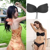 Strapless bra Gathered non-slip Suitable for underwear special for sundress dresses Large chest back invisible halter