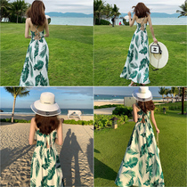 Seaside vacation photo clothes Super fairy skirt suitable for travel Sanya suspender beach dress female summer