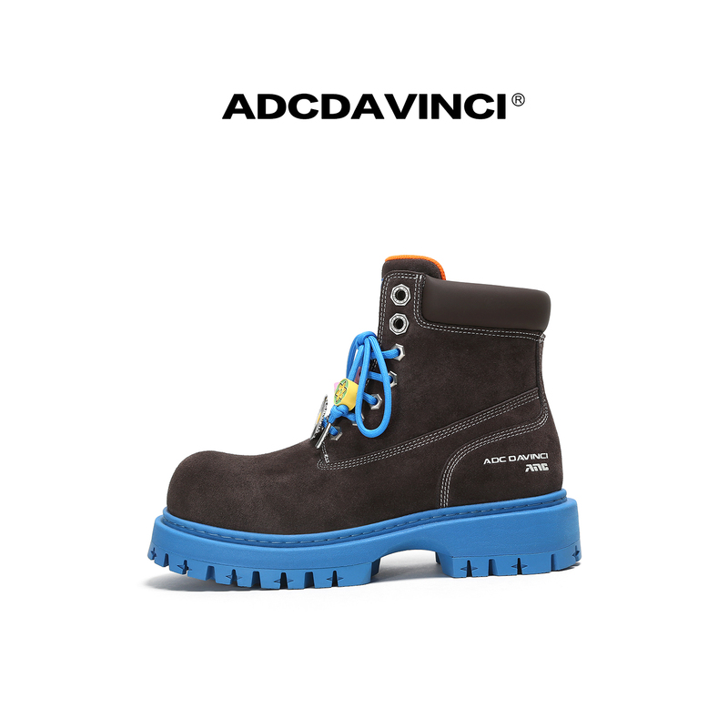 Ding Chengxin's Same Style Adc Da Vinci Adcdavinci Blue-Footed Booby Martin Boots for Men and Women Height-Increasing Short Boots Ding Chengxin's Same Style Adc Da Vinci Adcdavinci Blue-Footed Booby Martin Boots for Men and Women Height-Increasing Short Boots