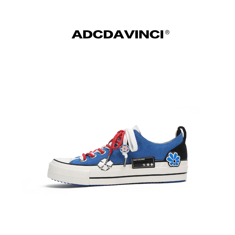 Adcdavinci-Small Pillow Series-Red String Star Blue-Suede+Velvet Original Height-Increasing Sneakers for Men and Women Adcdavinci-Small Pillow Series-Red String Star Blue-Suede+Velvet Original Height-Increasing Sneakers for Men and Women