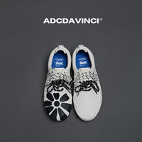ADCDAVINCI Yuanjie series Huaze type small daisy canvas shoes for men and women thick-soled height-increasing shoes lace-up trendy shoes