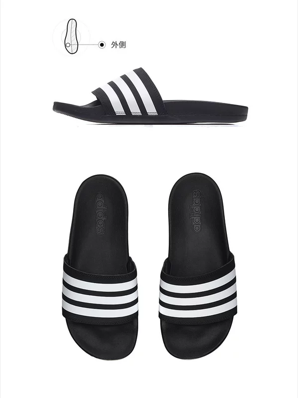 Adidas Adidas giày dép nữ 2019 dép thời trang mới giày thể thao thông thường AP9966 - Dép thể thao