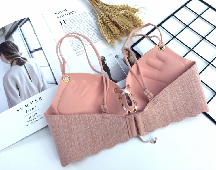 Ngực nhỏ mới gợi cảm kéo B dây đai một mảnh đồ lót liền mạch phụ nữ thu thập lòng bàn tay mà không có vòng thép áo ngực áo ngực nữ