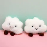Милая белая подвеска, украшение на сумку, креативный аксессуар, брелок для влюбленных, плюшевая, подарок на день рождения