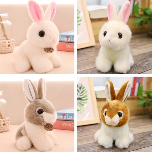 Реалистичный плюшевый кролик, милая игрушка, детская тряпичная кукла, белый кролик, подарок на день рождения