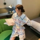 Ins net màu đỏ nóng phong cách đồ ngủ của phụ nữ mùa hè cotton tinh khiết mỏng phần Nhật Bản dễ thương phục vụ tại nhà phù hợp với mùa hè giải trí có thể đi chơi - Giống cái